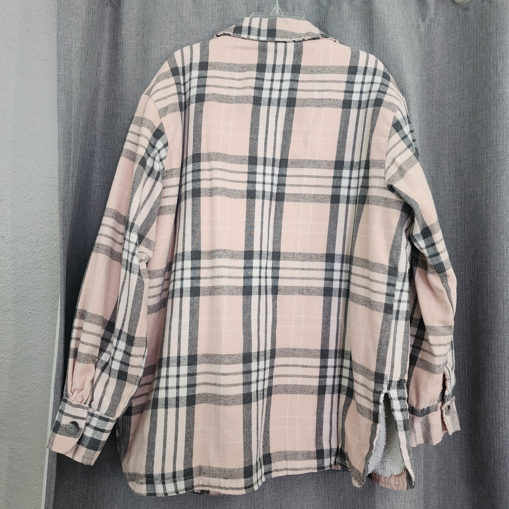 Pink Plaid Button-Up Jacket - Picture 2 of 8